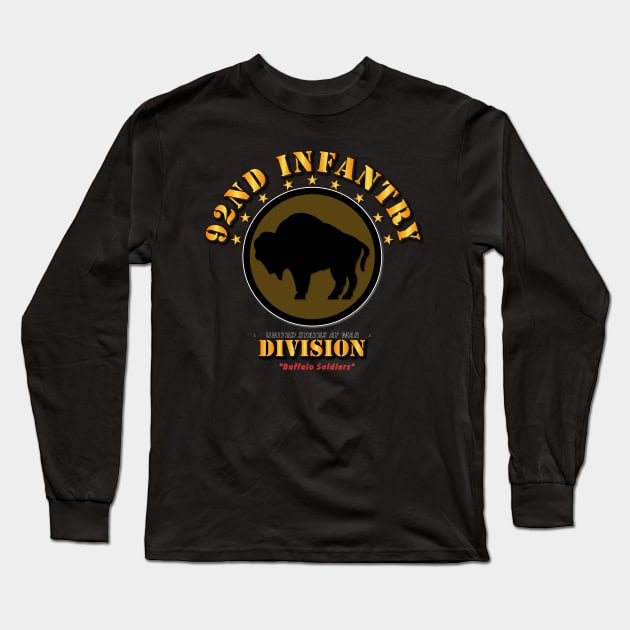 92nd Infantry Division - Buffalo Soldiers Long Sleeve T-Shirt by twix123844